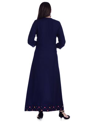 embroidered a-line kurta - 16717046 - Standard Image - 3