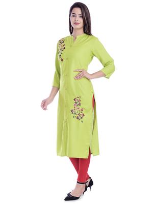 embroidered straight kurta - 16717050 - Standard Image - 2