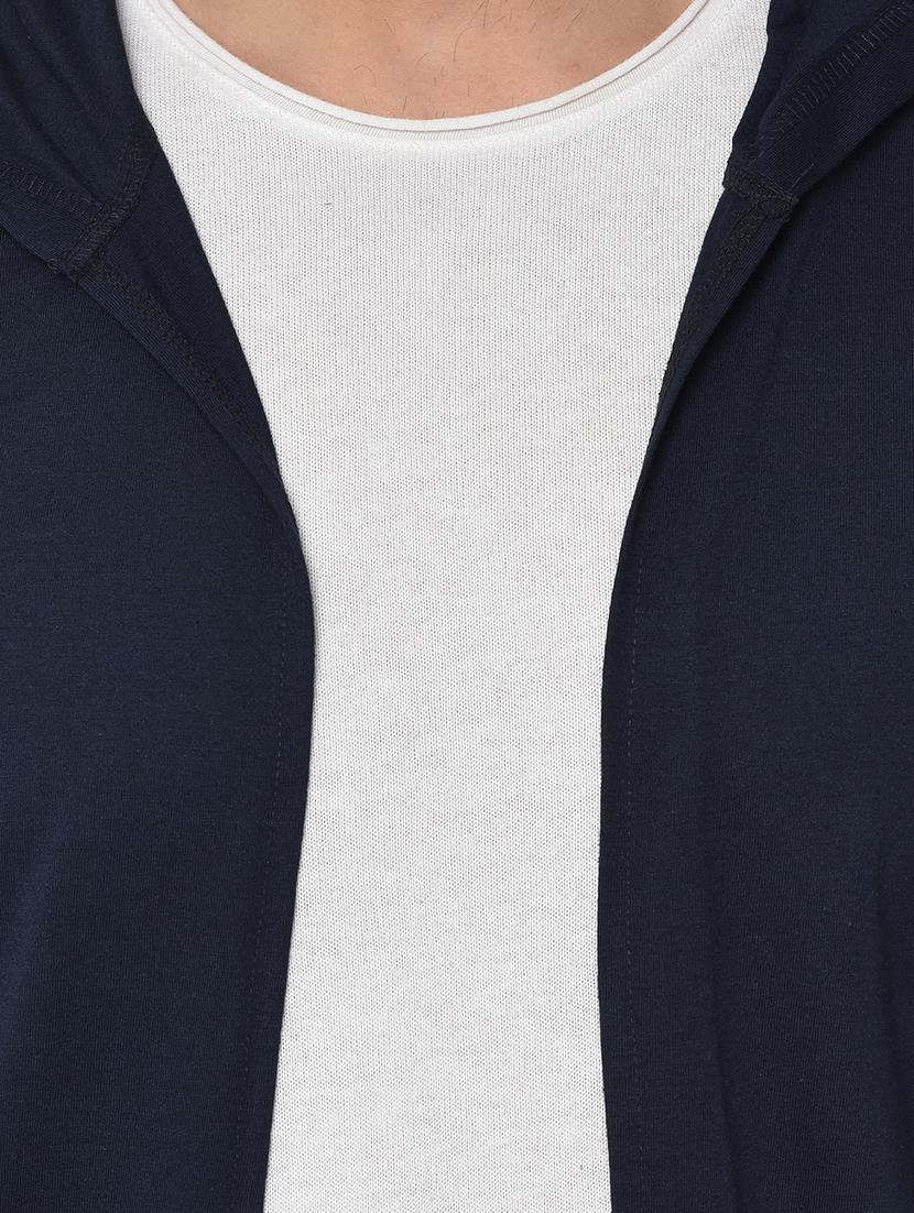 navy blue solid hooded shrug - 16717065 - Zoom Image - 5