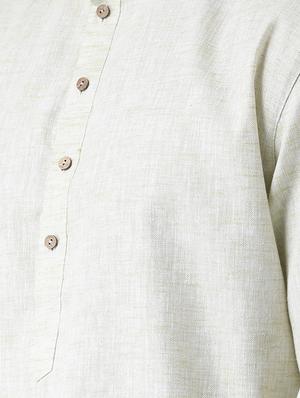 green solid long kurta - 16717076 - Standard Image - 4