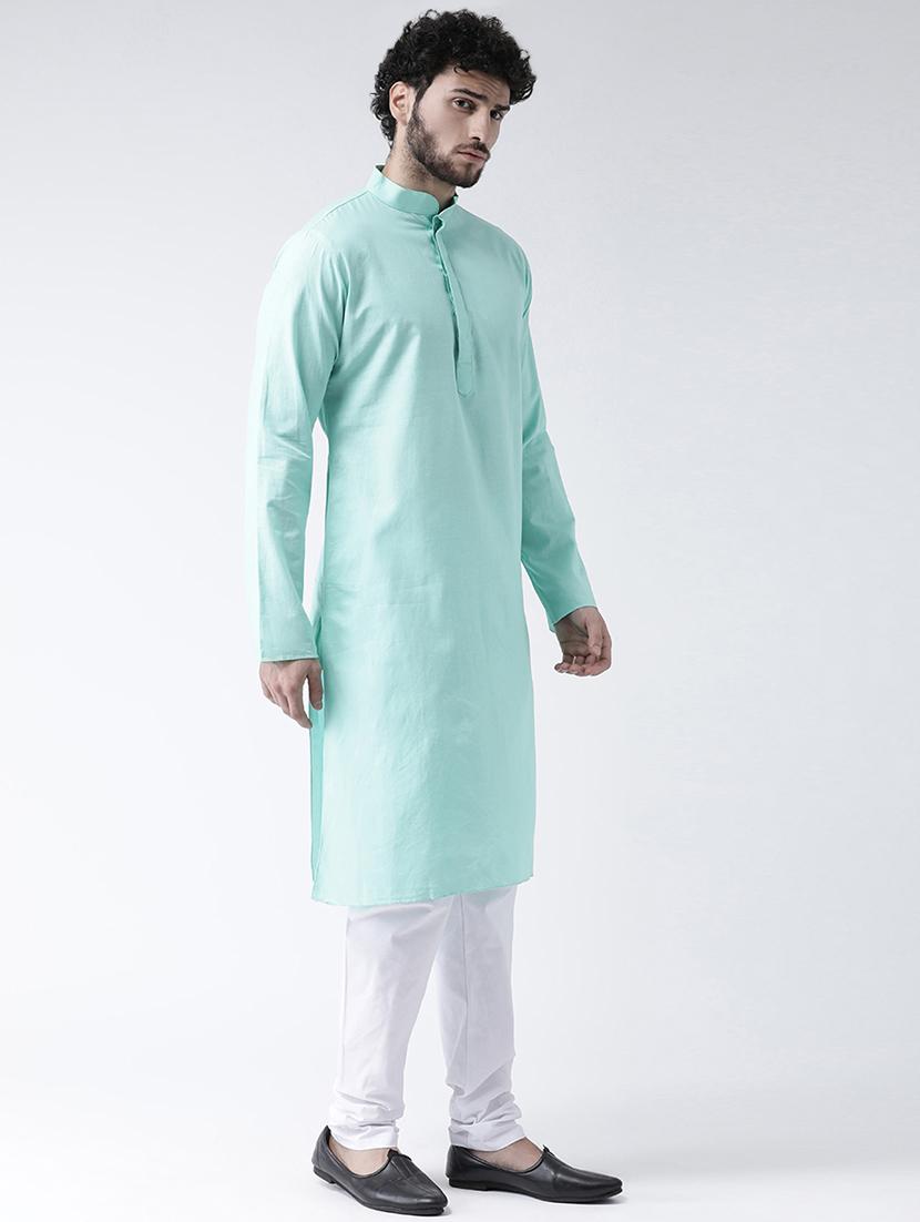 green solid long kurta - 16717081 - Zoom Image - 2