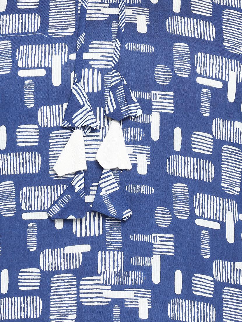 indigo straight kurta - 16717118 - Zoom Image - 4