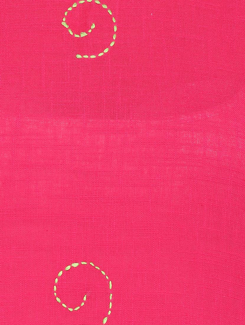 fuchsia solid straight kurta - 16717120 - Zoom Image - 4