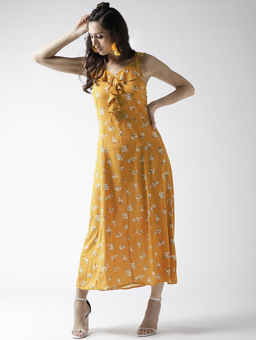 ruffle detail floral maxi dress - 16717259 - Zoom Image - 1