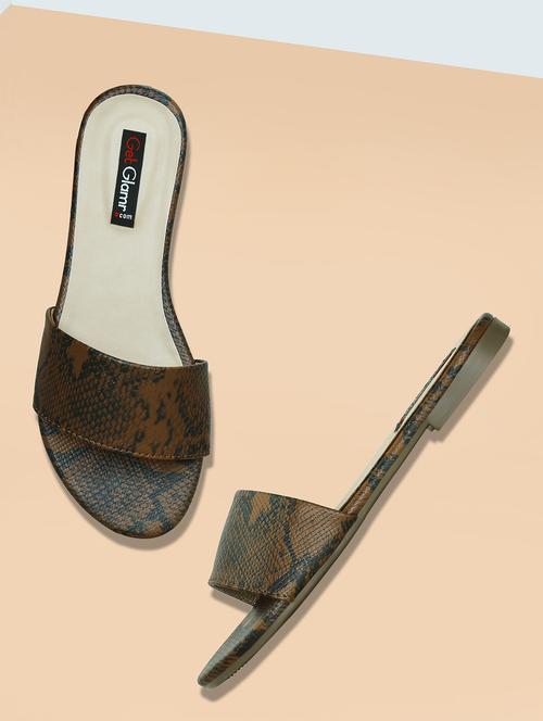 brown slip on sandals - 16717331 - Standard Image - 1