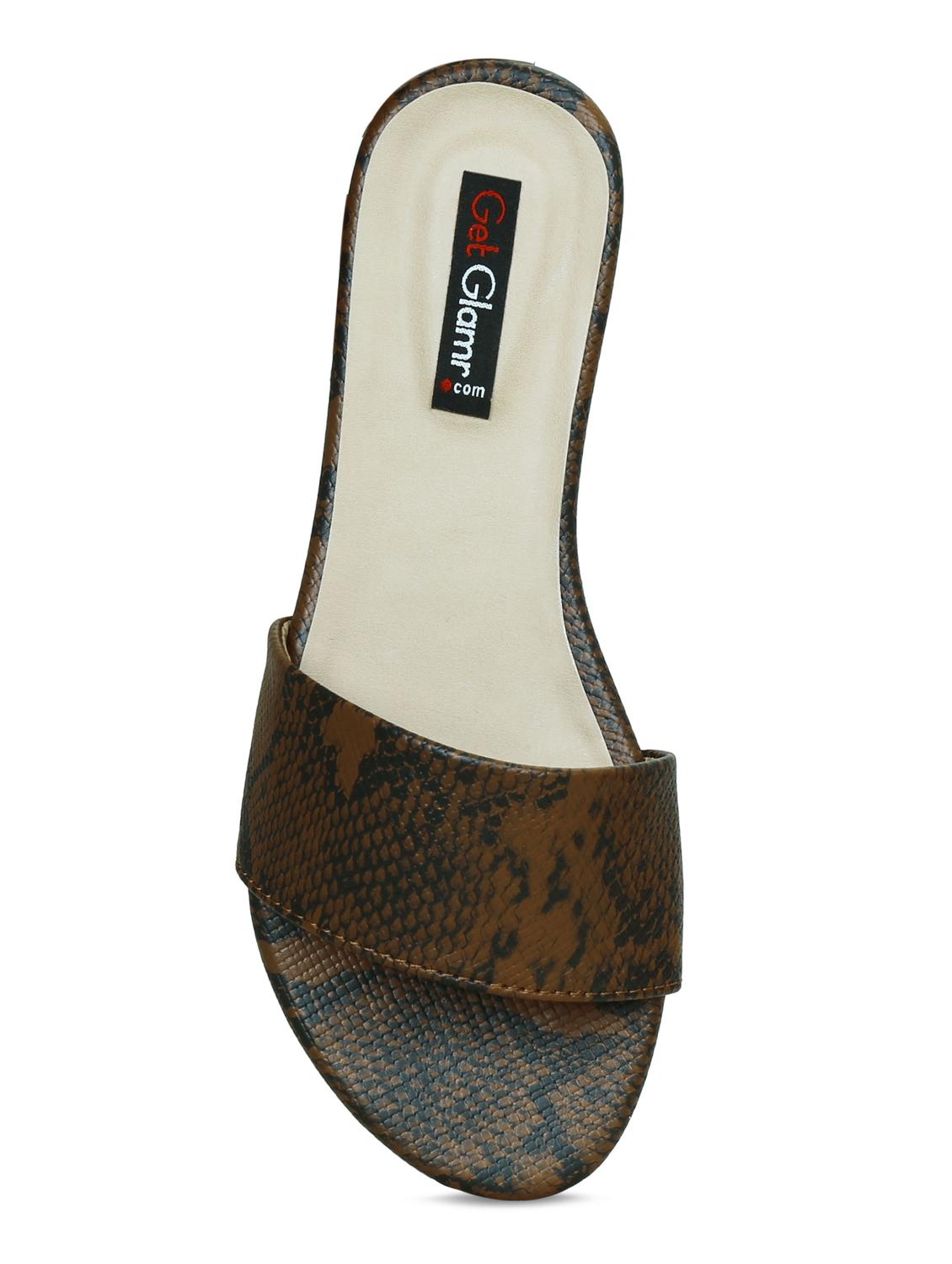 brown slip on sandals - 16717331 - Zoom Image - 5