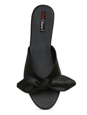 black slip on sandals - 16717332 - Standard Image - 5