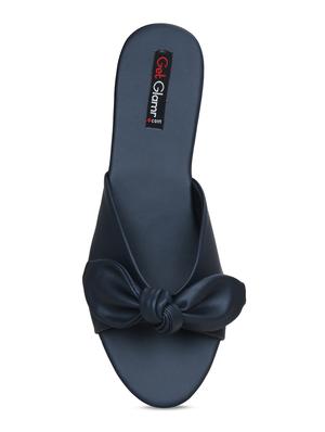 navy slip on sandals - 16717333 - Standard Image - 5