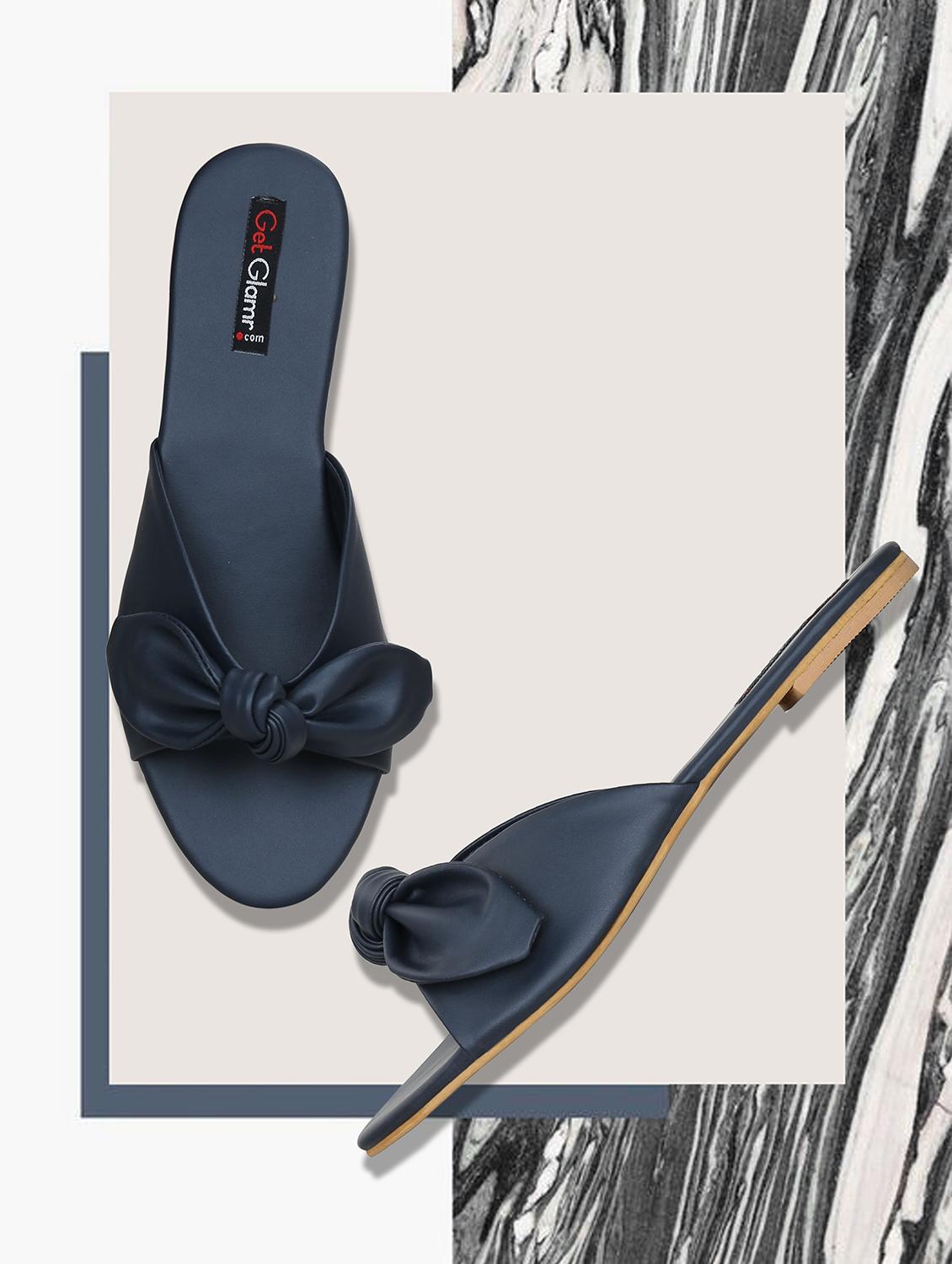 navy slip on sandals - 16717333 - Zoom Image - 1