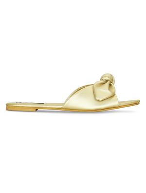 gold slip on sandals - 16717334 - Standard Image - 3
