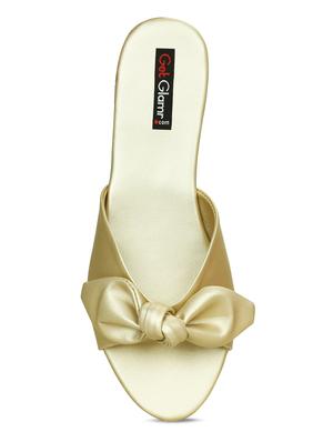 gold slip on sandals - 16717334 - Standard Image - 5