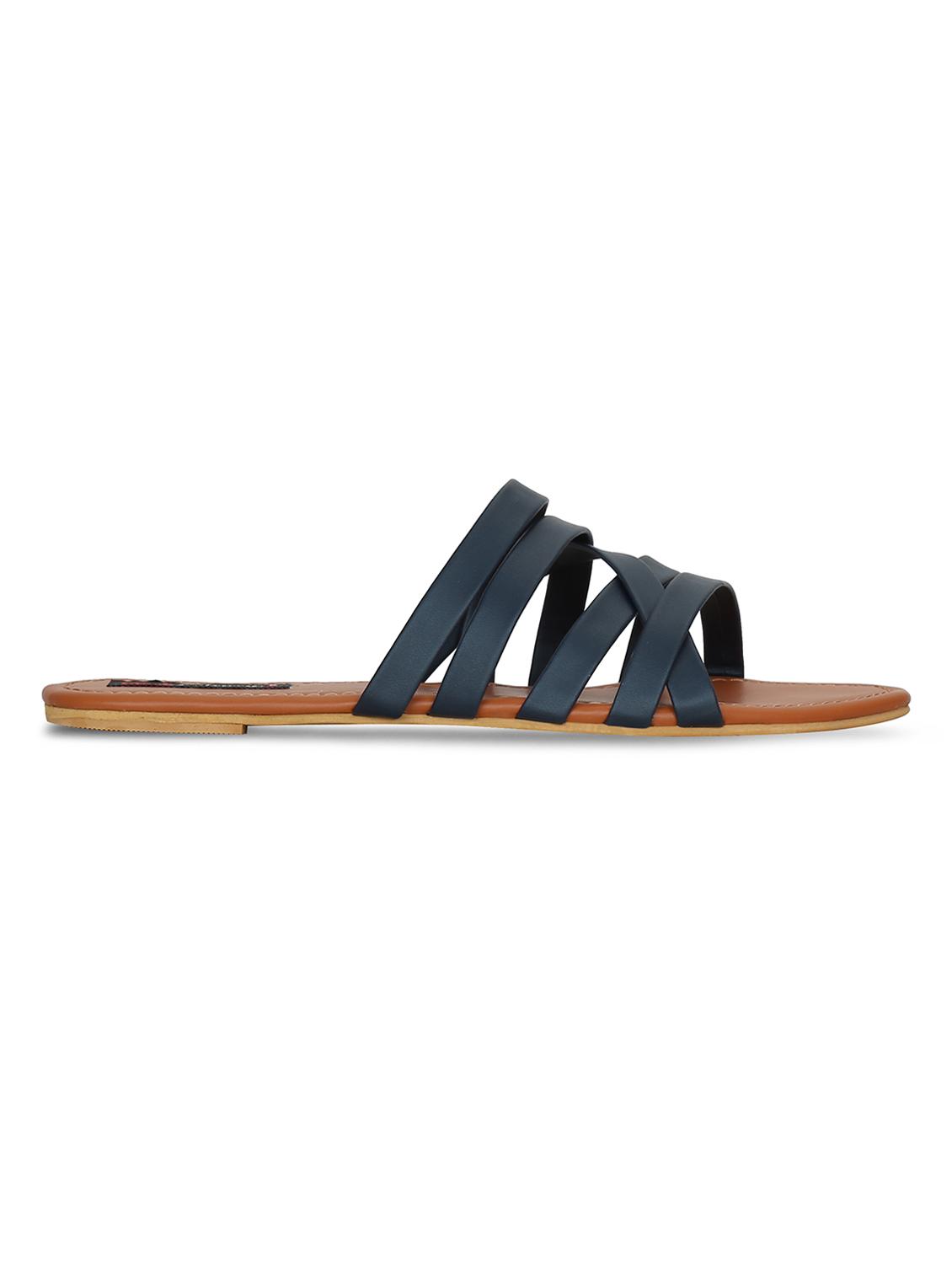 navy slip on sandals - 16717343 - Zoom Image - 3