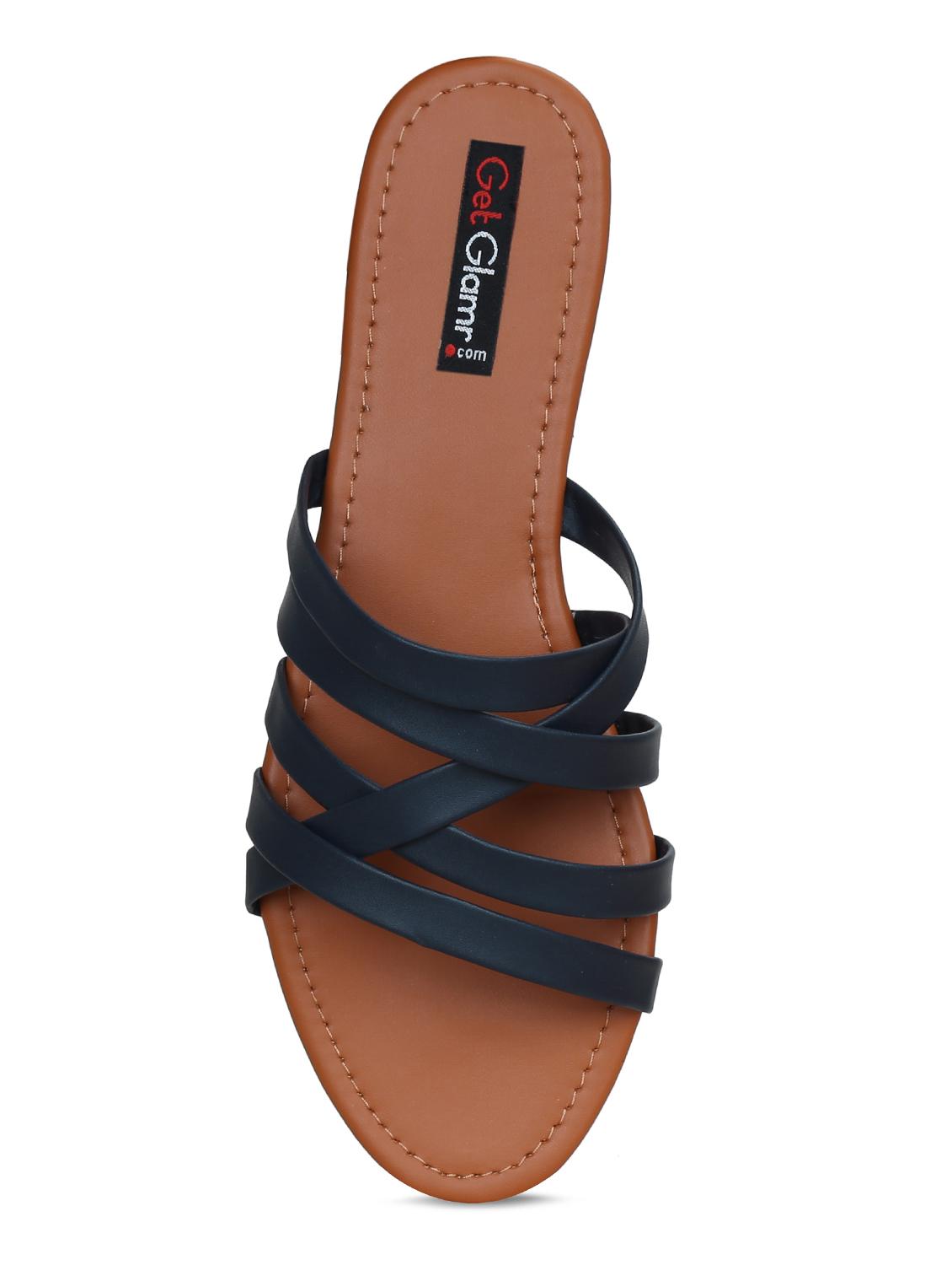 navy slip on sandals - 16717343 - Zoom Image - 5