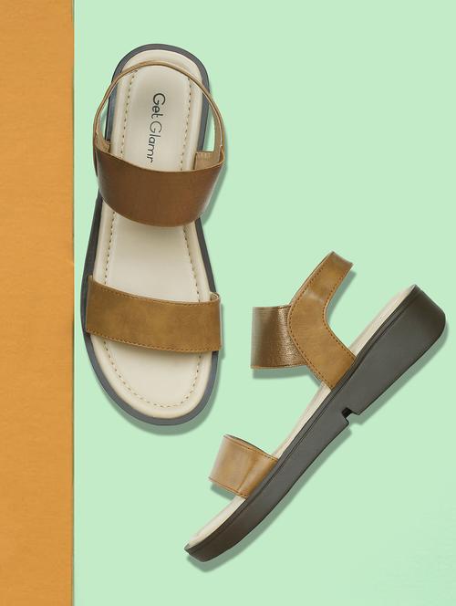 tan back strap sandals - 16717347 - Standard Image - 1
