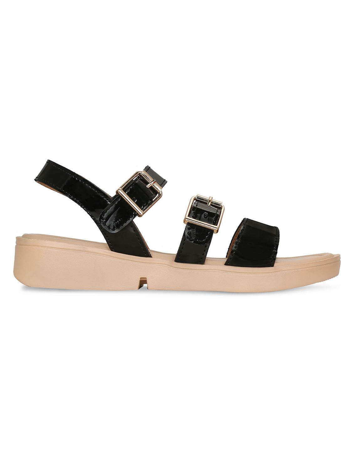 black back strap sandals - 16717349 - Zoom Image - 3