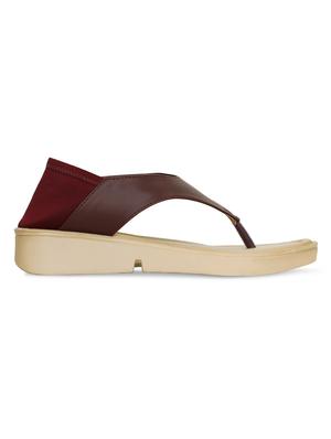 maroon closed back sandals - 16717355 - Standard Image - 3