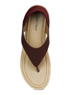 maroon closed back sandals - 16717355 - Standard Image - 5