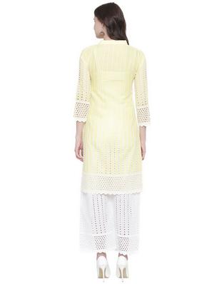 chikankari kurta palazzo set - 16717357 - Standard Image - 3