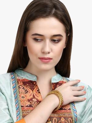 gold plated bangle - 16717596 - Standard Image - 4