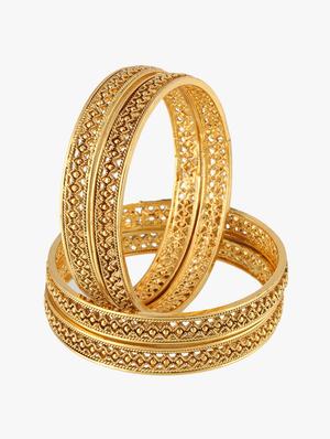 gold tone plated bangle - 16717599 - Standard Image - 2