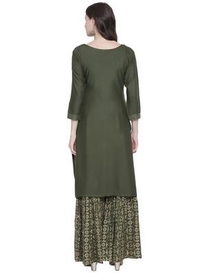 embroidered kurta sharara set - 16717622 - Standard Image - 3