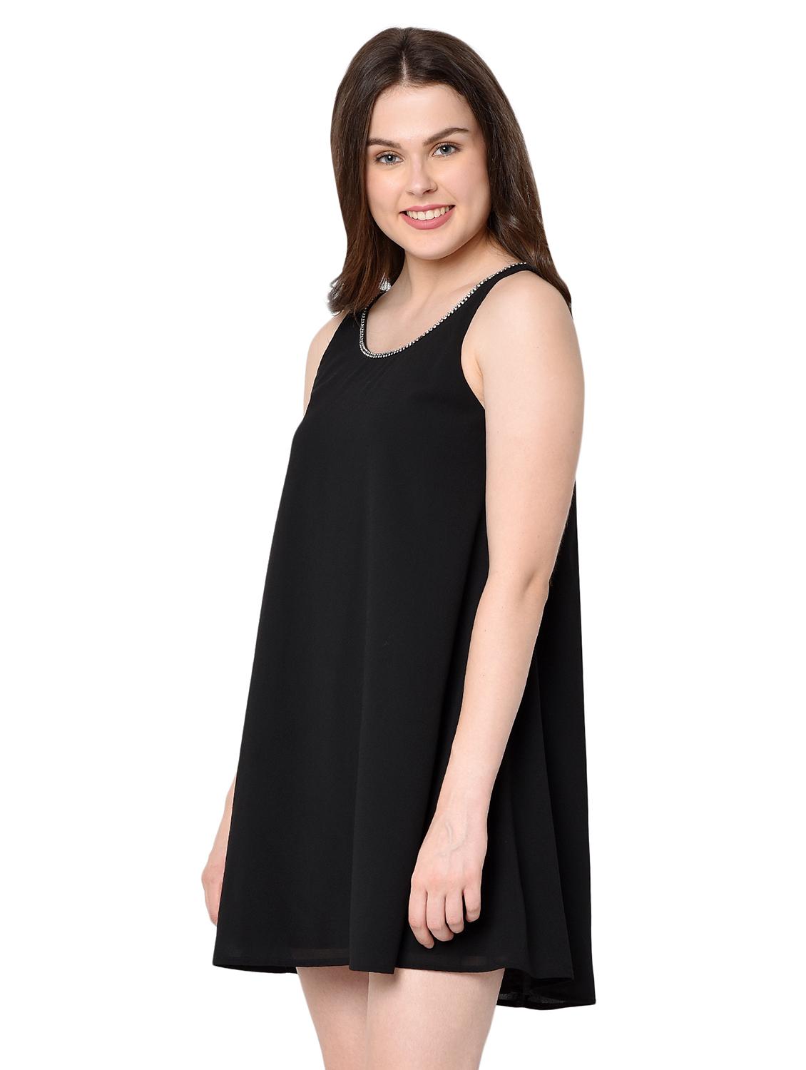 embellished neck a-line dress - 16717628 - Zoom Image - 2