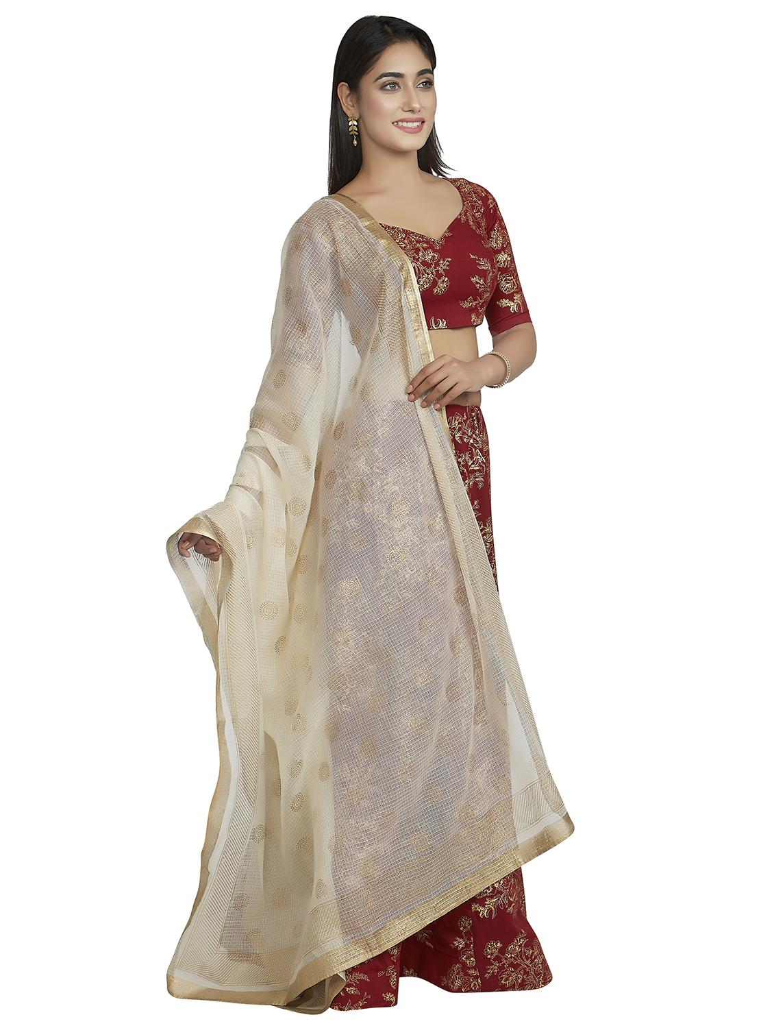 foil printed flared lehenga - 16717630 - Zoom Image - 2