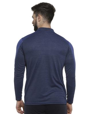 blue color block polo t-shirt - 16717633 - Standard Image - 3