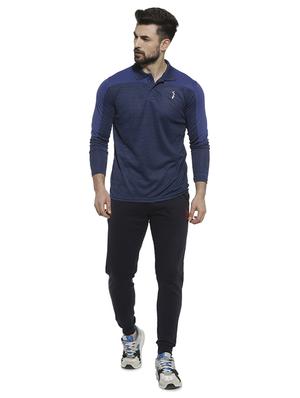 blue color block polo t-shirt - 16717633 - Standard Image - 4