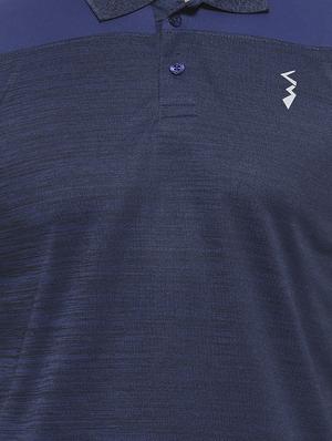 blue color block polo t-shirt - 16717633 - Standard Image - 5