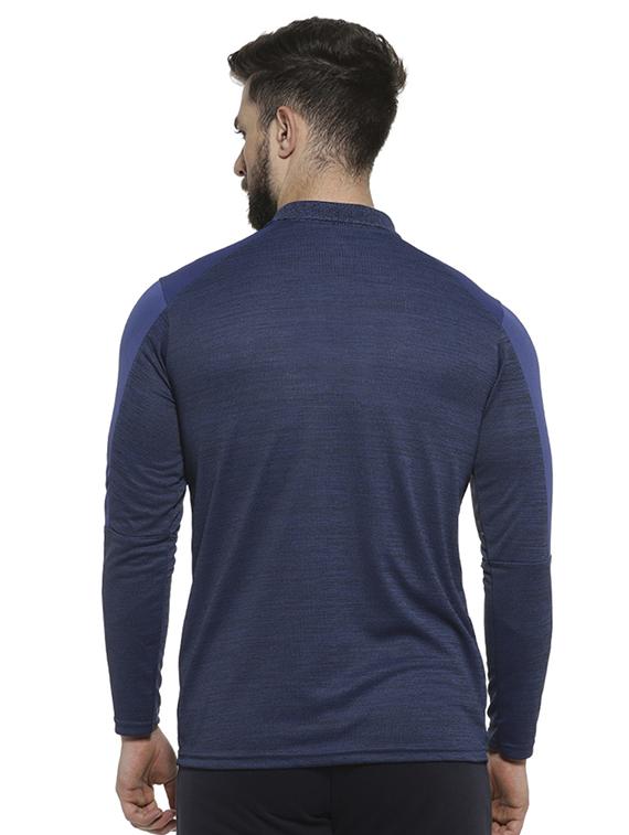 blue color block polo t-shirt - 16717633 - Zoom Image - 3