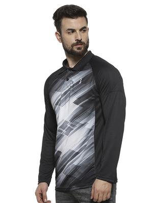 black printed polo t-shirt - 16717636 - Standard Image - 2