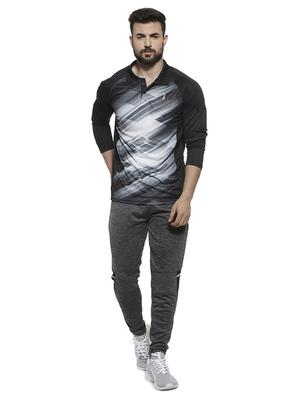 black printed polo t-shirt - 16717636 - Standard Image - 4