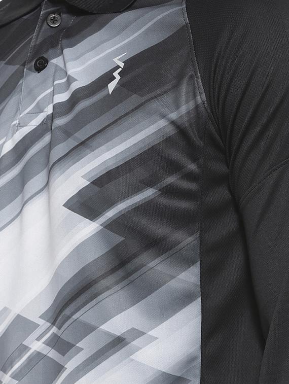 black printed polo t-shirt - 16717636 - Zoom Image - 5