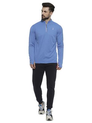 blue striped thumb hole t-shirt - 16717638 - Standard Image - 4