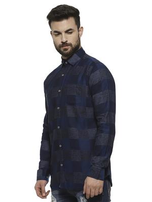 blue checkered casual shirt - 16717652 - Standard Image - 2
