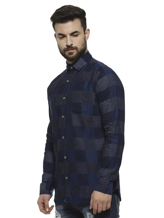 blue checkered casual shirt - 16717652 - Zoom Image - 2