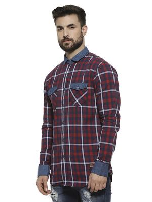 red checkered casual shirt - 16717653 - Standard Image - 2