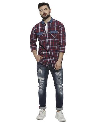 red checkered casual shirt - 16717653 - Standard Image - 4