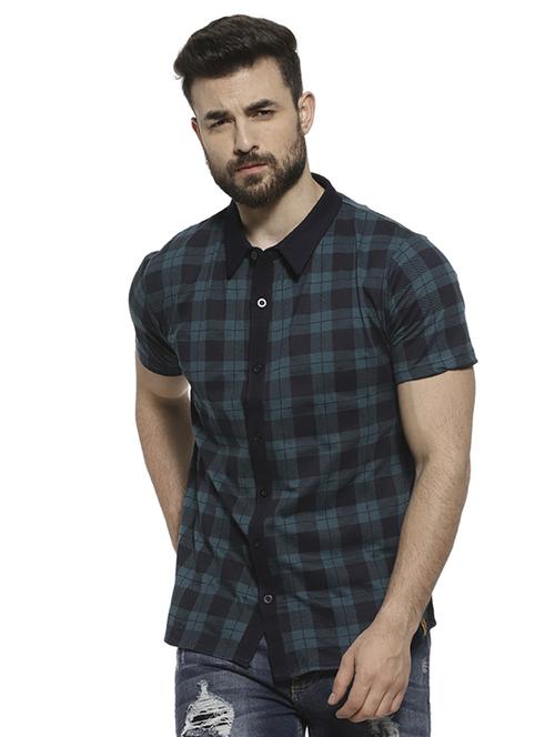 green checkered casual shirt - 16717655 - Standard Image - 1