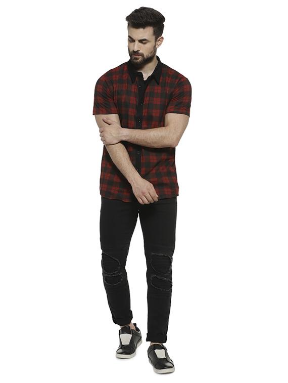 red checkered casual shirt - 16717656 - Zoom Image - 4