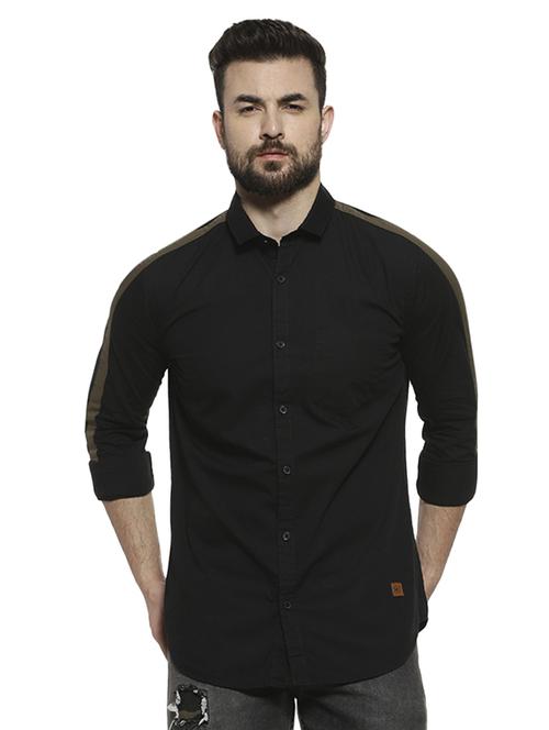 black taped casual shirt - 16717661 - Standard Image - 1