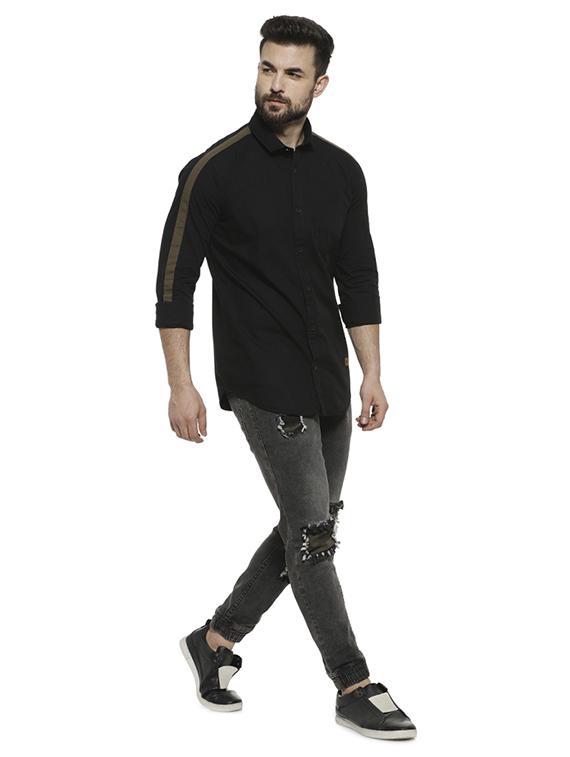 black taped casual shirt - 16717661 - Zoom Image - 4