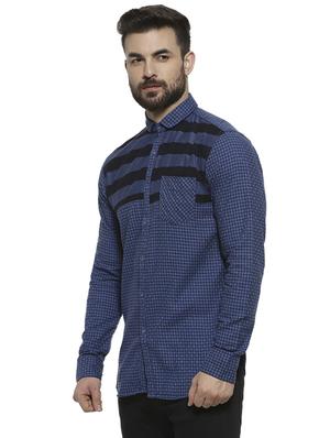blue checkered casual shirt - 16717666 - Standard Image - 2