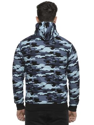 light blue camouflage printed casual jacket - 16717667 - Standard Image - 3