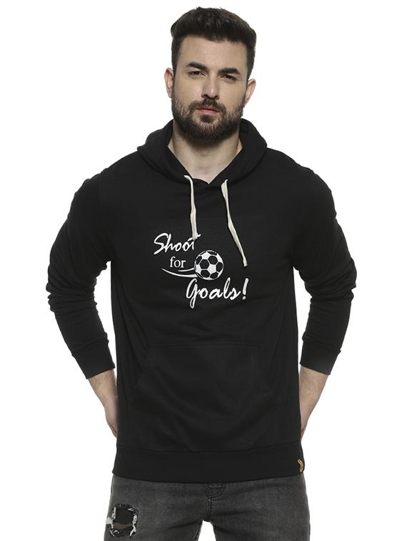 black chest printed sweatshirt - 16717670 - Zoom Image - 1