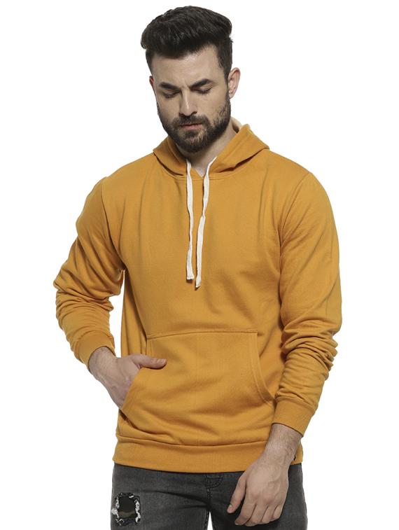 yellow solid hooded sweatshirt - 16717671 - Zoom Image - 1
