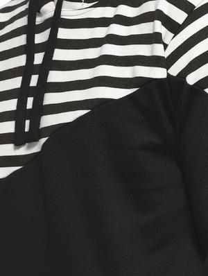 black striped hooded sweatshirt - 16717673 - Standard Image - 5