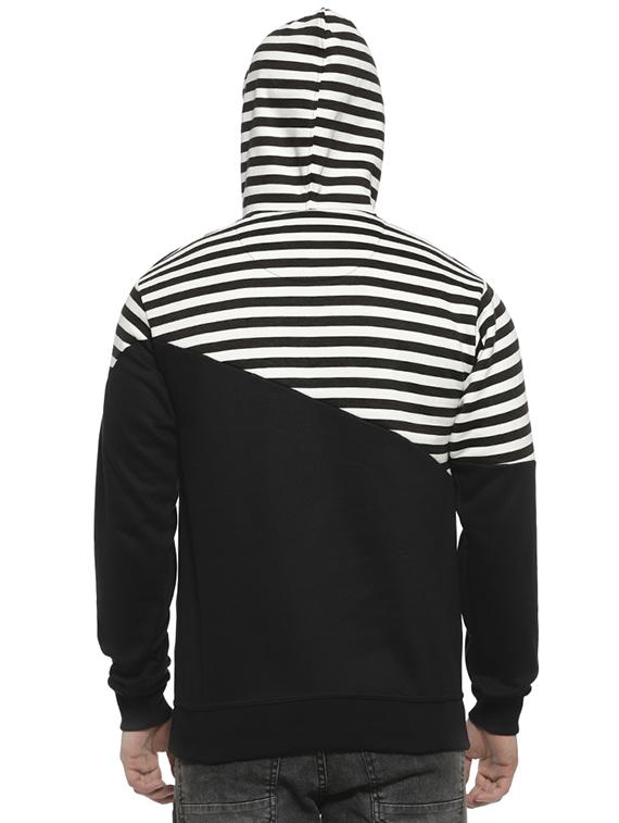 black striped hooded sweatshirt - 16717673 - Zoom Image - 3