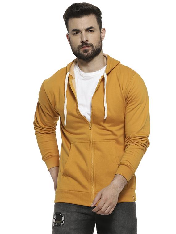 yellow solid hooded sweatshirt - 16717676 - Zoom Image - 1